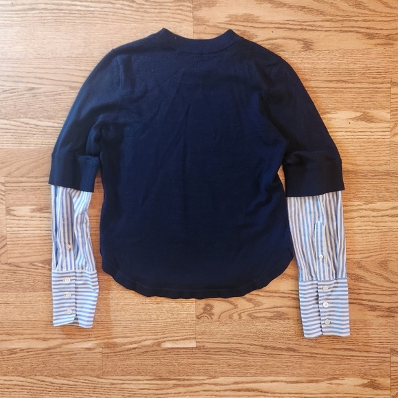 GUC Veronica Beard Roscoe Merino Wool Striped Sweater, Size S - Picture 5 of 7